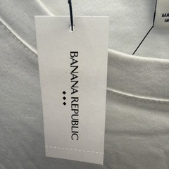 Banana Republic NWT Luxe Touch Performance Long Sleeve Tee White Medium Cotton