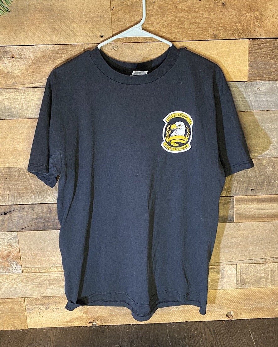 Vintage Air Force Shirt Size L Black Short Sleeve 322nd Training Second To None gallery