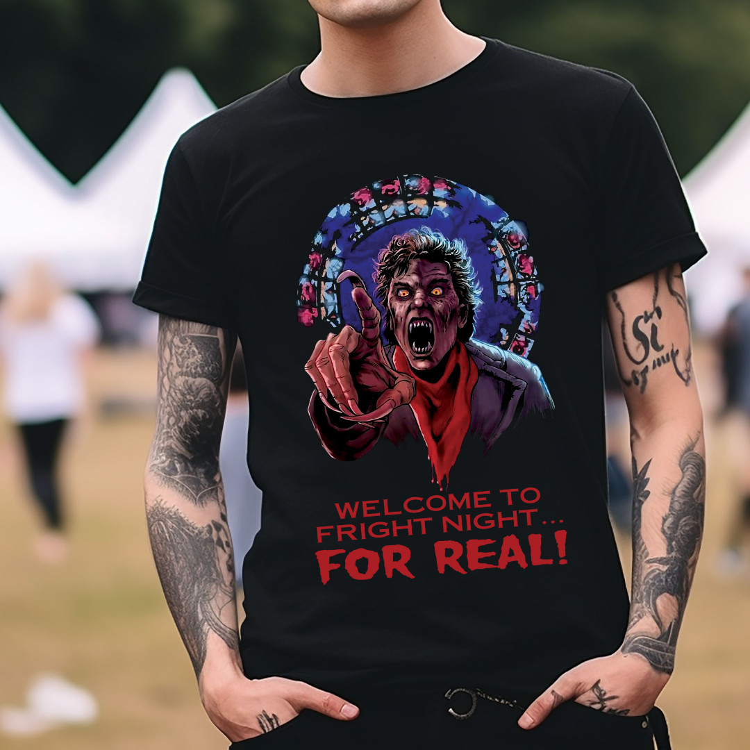 Welcome To Fright Night For Real! Fright Night Horror Movie T-Shirt Black S-3XL gallery