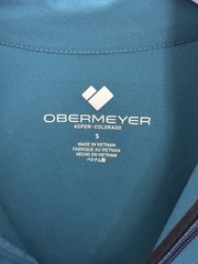 Obermeyer Flex 1/4 Quarter Zip Base Layer Top Men’s Teal Blue Agave Small S