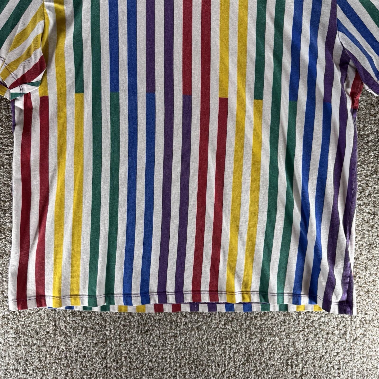 Guess x J Balvin Shirt Mens Extra Large Rainbow Stripes Multicolor Cotton 2020 gallery