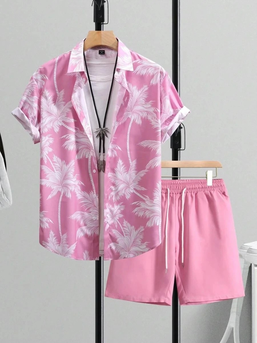 Men Summer Outfit 2-Piece Set Short Sleeve T-Shirt and Shorts Sweatsuit Set gallery