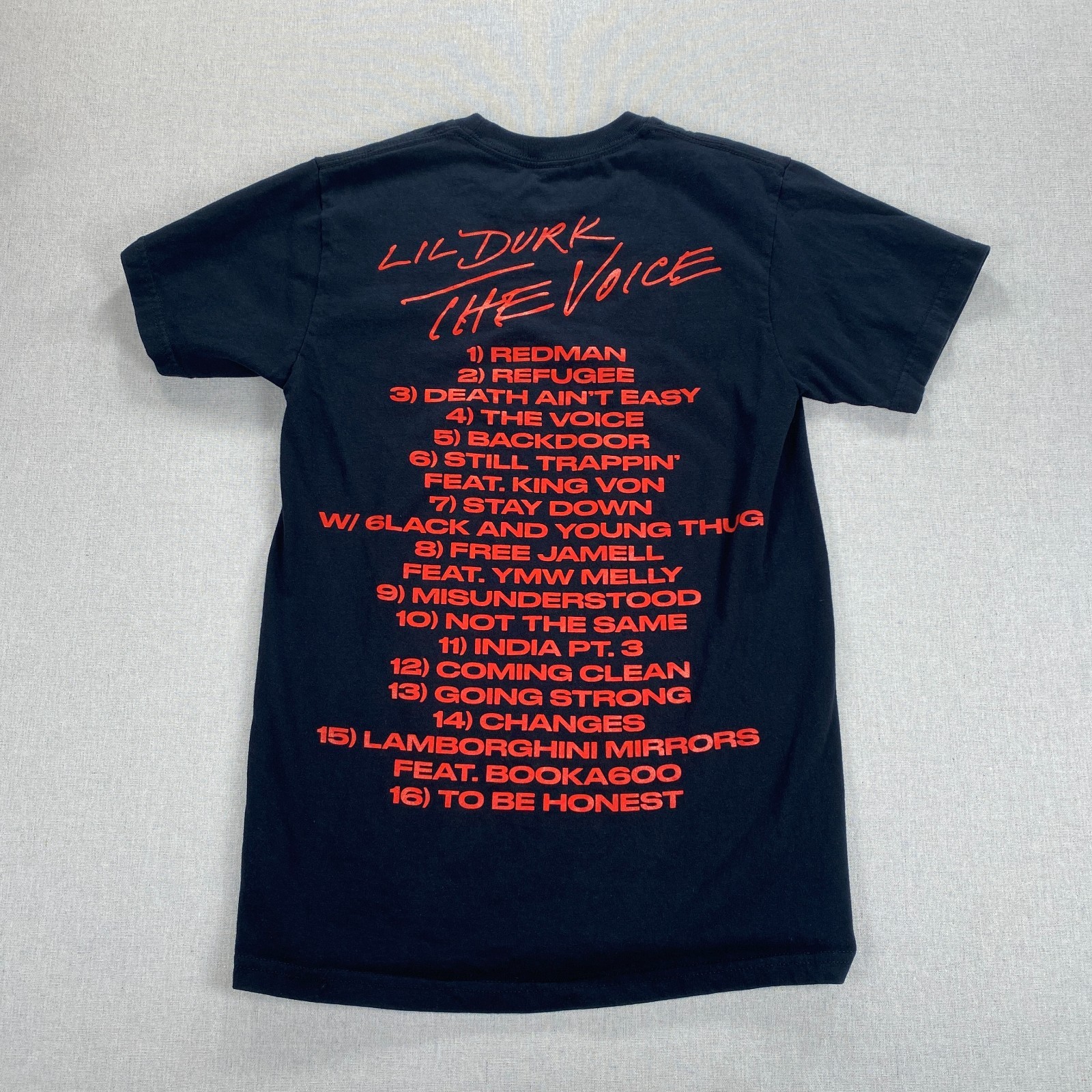 Lil Durk OTF The Voice Tracklist T-Shirt Mens Small Black Long Live Grandson gallery