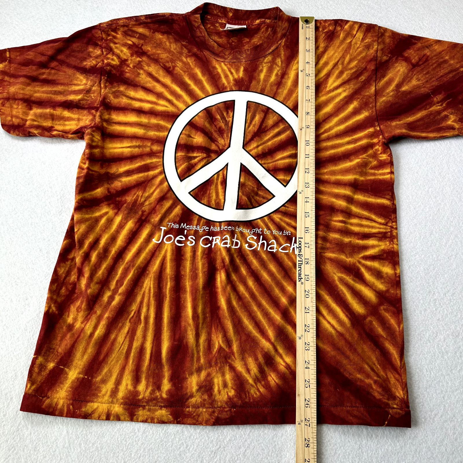 Vintage Joes Crab Shack T-Shirt Mens L Tie Dye Single Stitch Made in USA Alore gallery