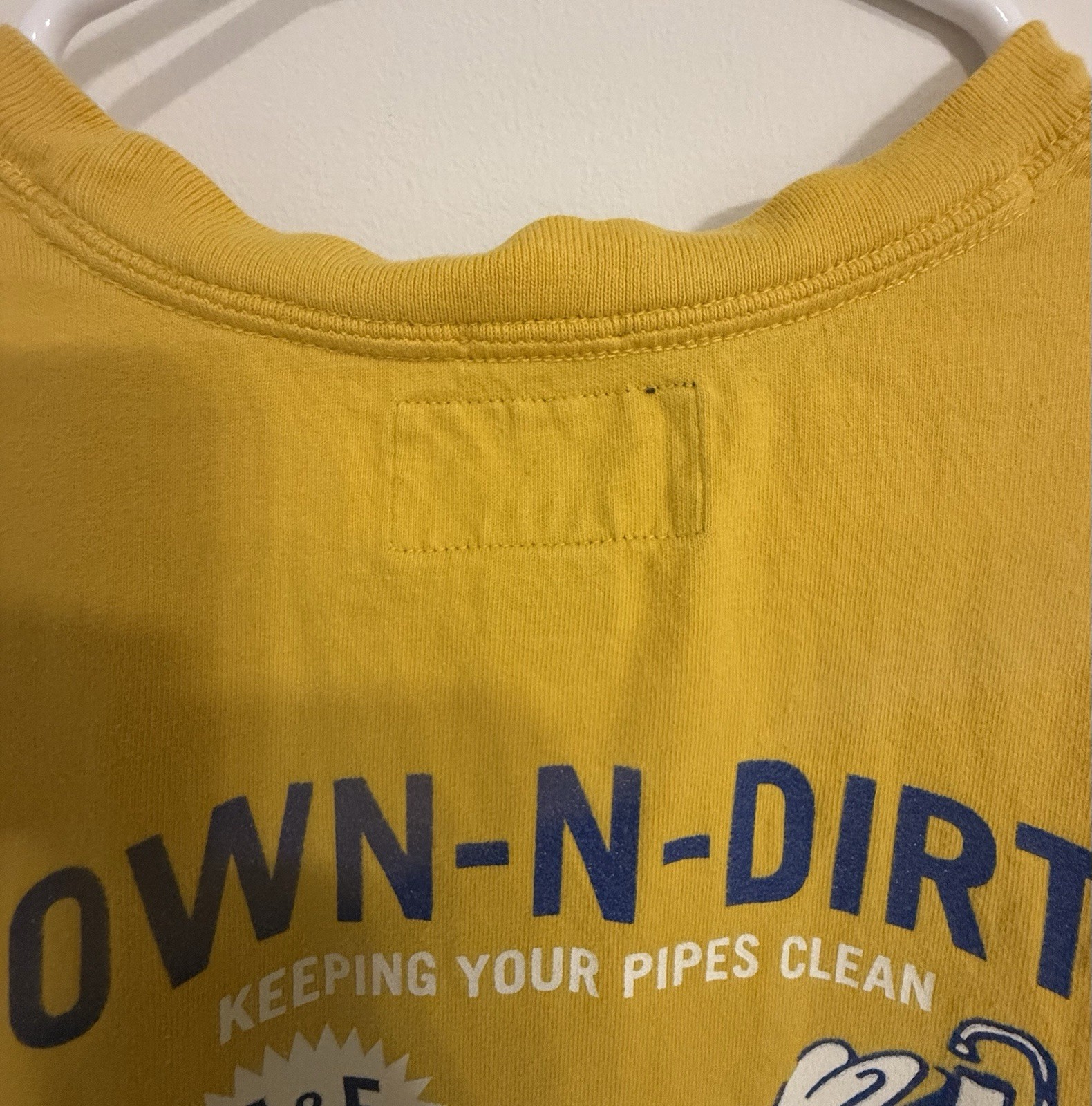 Abercrombie Fitch A&F Vintage Y2K (Down N Dirty) Tee Shirt 🥚Yolk Yellow XL🟡🔵 gallery