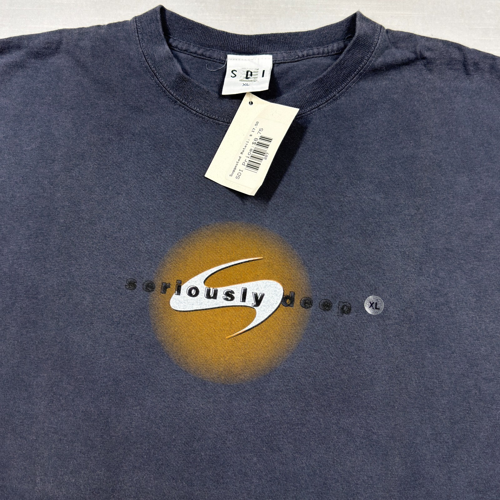Vintage SDI Shirt Men XL Navy Blue Sun Valley Seriously Deep Ski 90s READ gallery