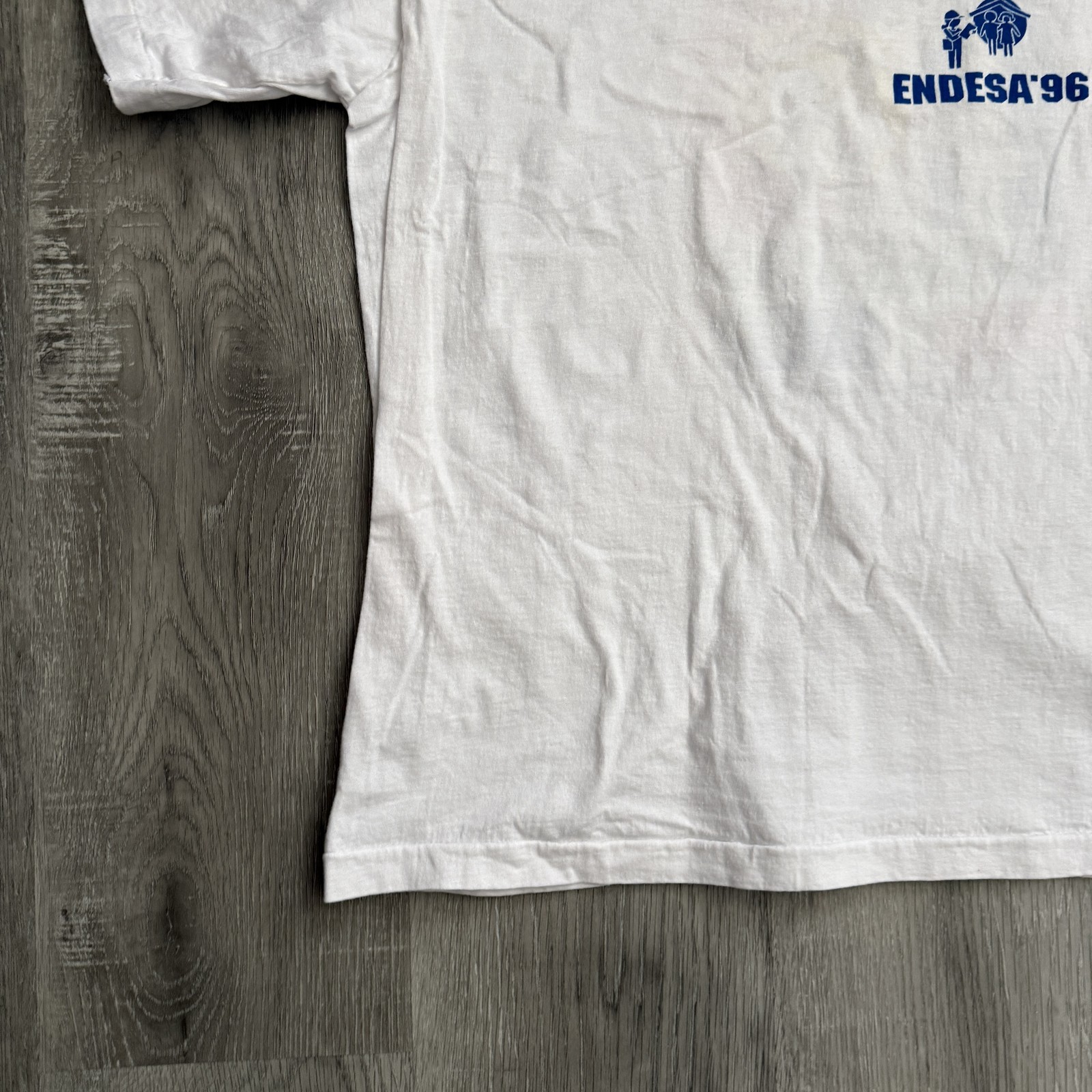 Vintage Sandria ENDESA 96 Shirt Mens Medium White Dominican Republic 90s Tee gallery