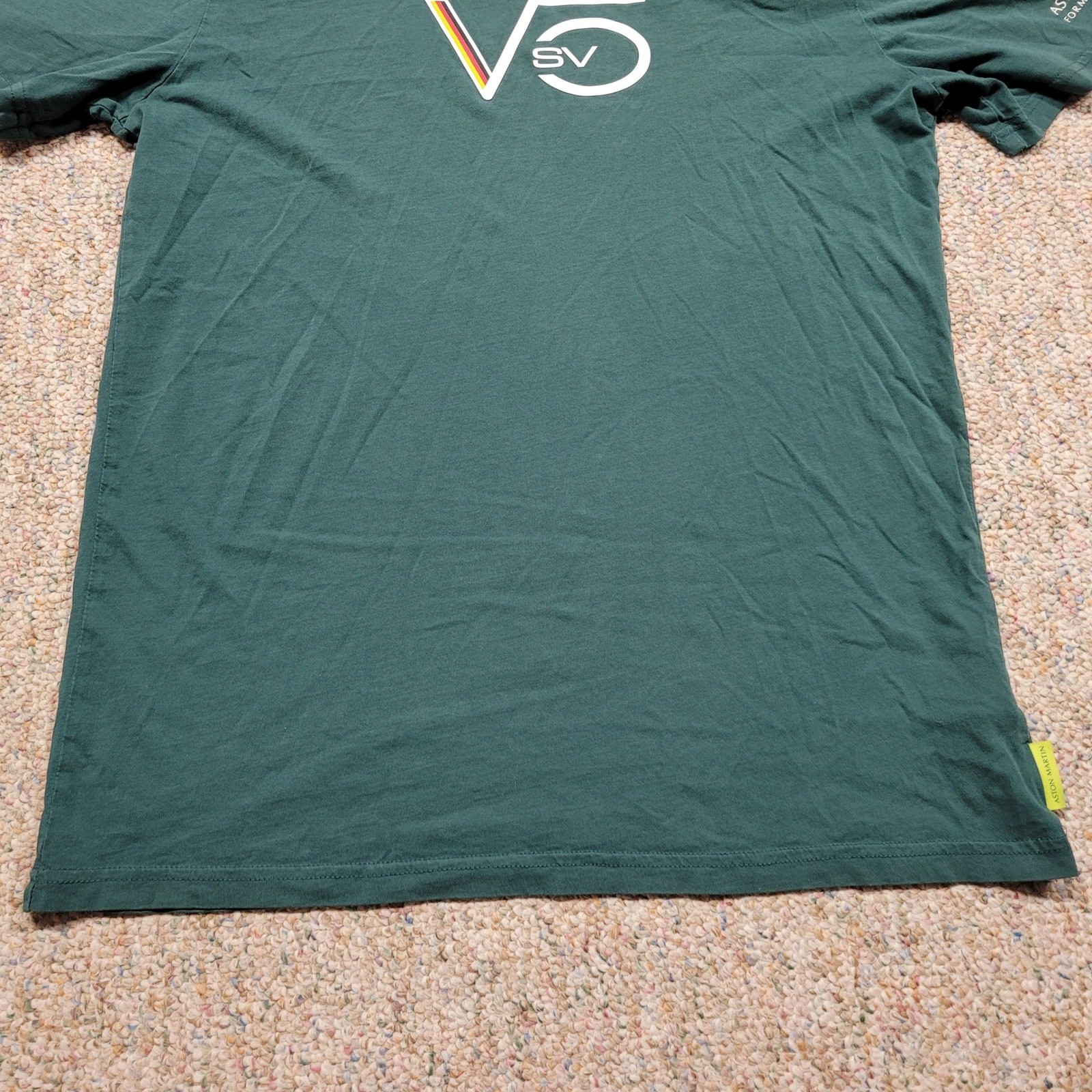 Aston Martin T-Shirt Mens Medium Green Sebastian Vettel SV5 F1 Formula One Team gallery