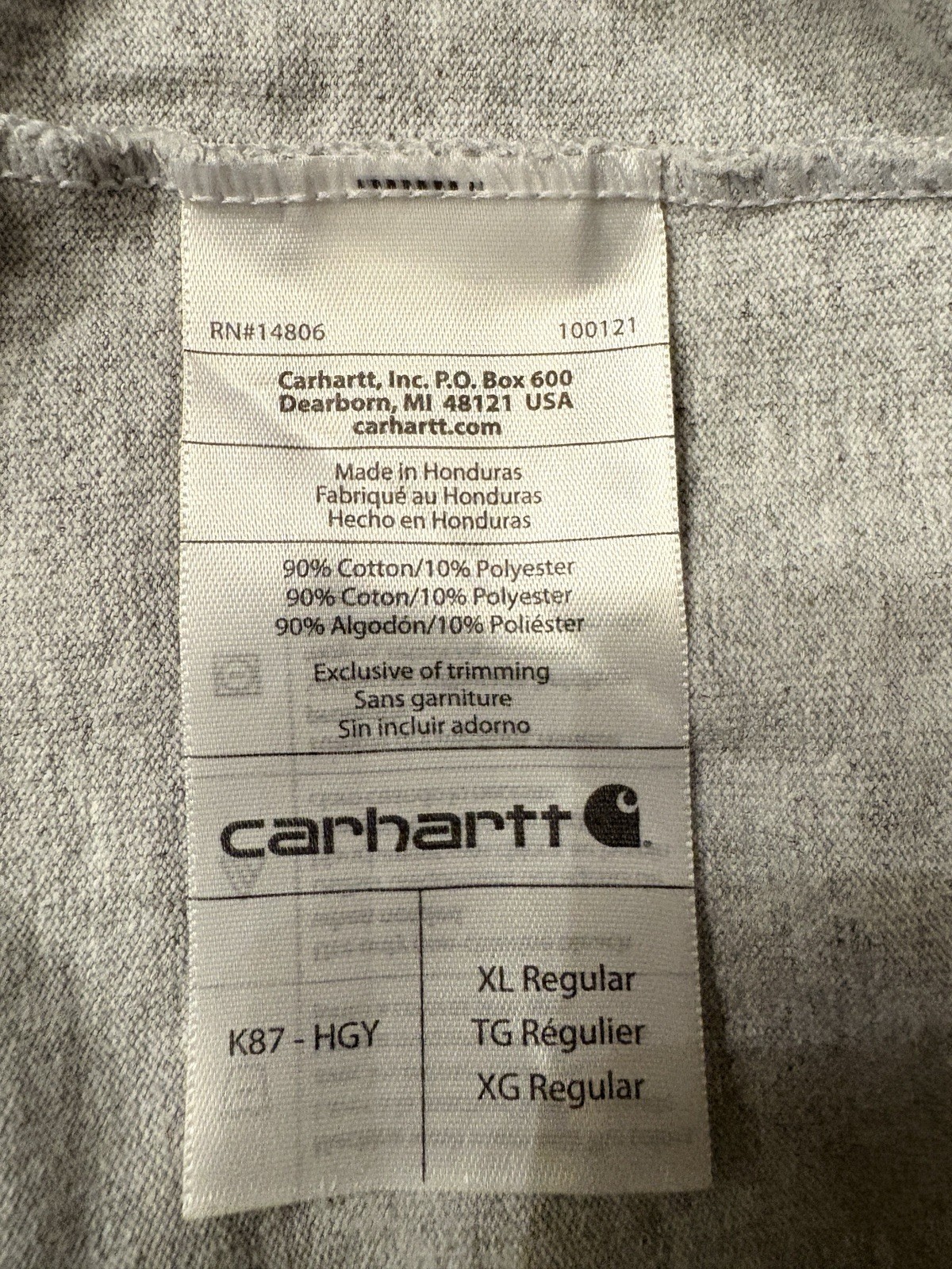 Carhartt Pocket T-Shirt Mens Large Original Fit Blue Short Sleeve Workwear gallery
