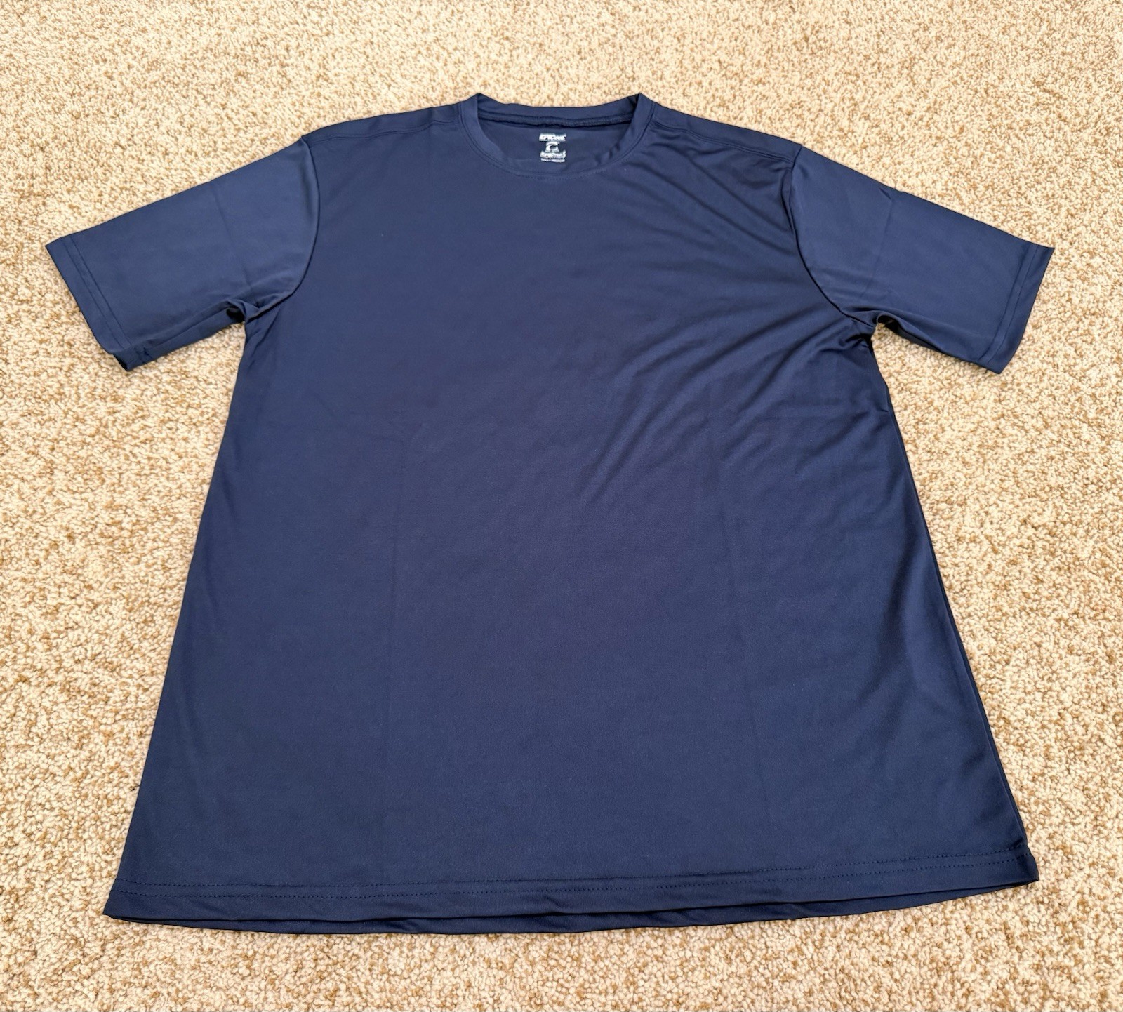 Epic Cool Performance Dry Fit Adult Short Sleeve T-Shirt Size Medium Navy Blue gallery