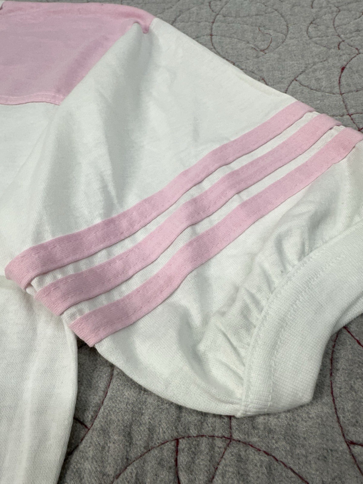 Deadstock Vintage 80s Single Stitch Classic Retro Ringer T-Shirt Adult Blank USA gallery