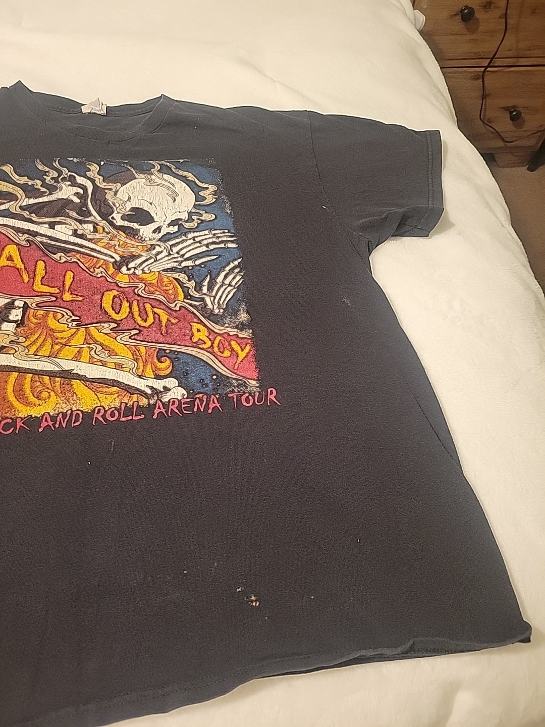 Vtg Fall Out Boy Band T Shirt 2013 Save Rock Roll Arena Tour Sz XL Black gallery