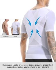 Men’s Compression Shirt for Gynecomastia Slimming Body Shaper Tummy Control