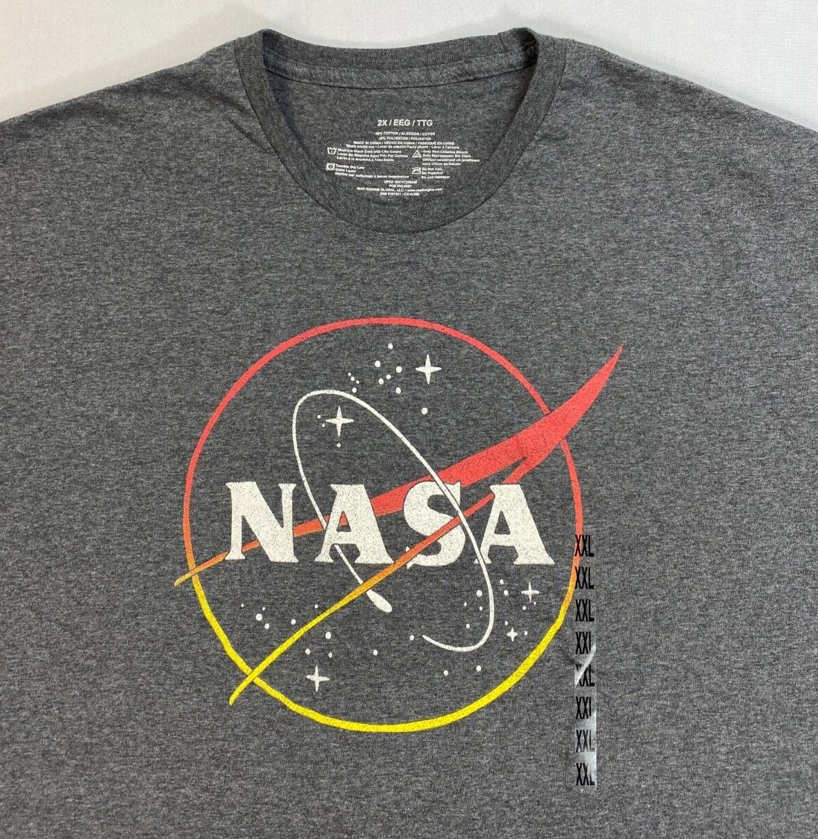 NEW Men's NASA Short Sleeve Distressed Screen Print T-Shirt XXL gallery