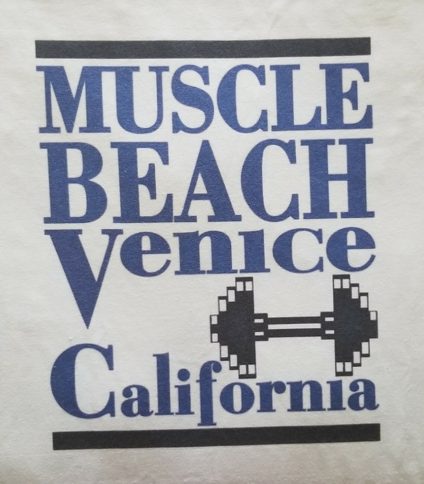 Muscle Beach Venice California Old School Bodybuilding Vintage Logo T-Shirt NEW gallery