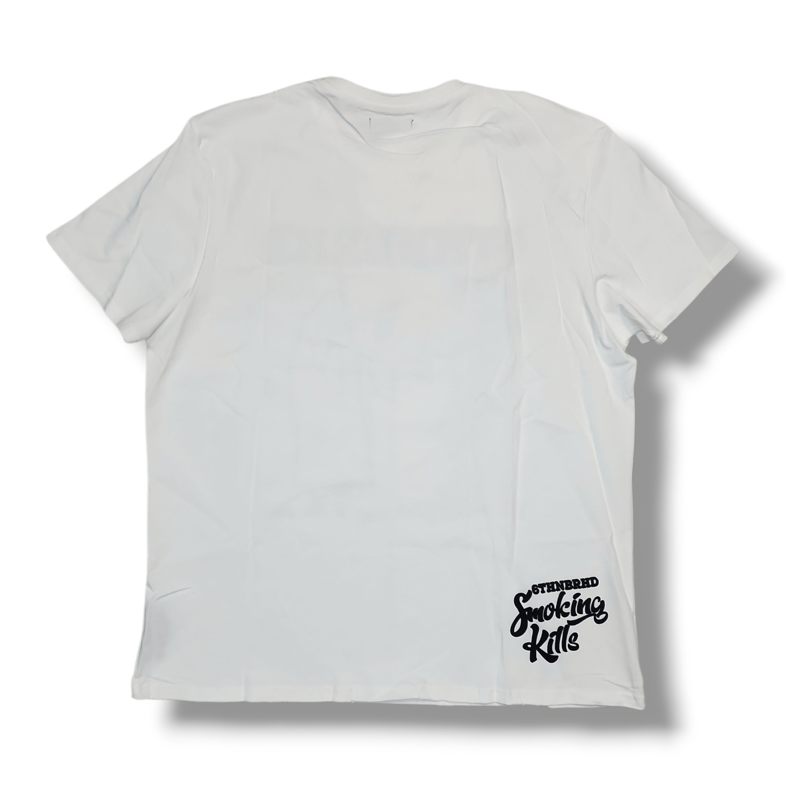 6th NBRHD "No Smoke" Crew Neck White T-Shirt Men's XL NWT gallery
