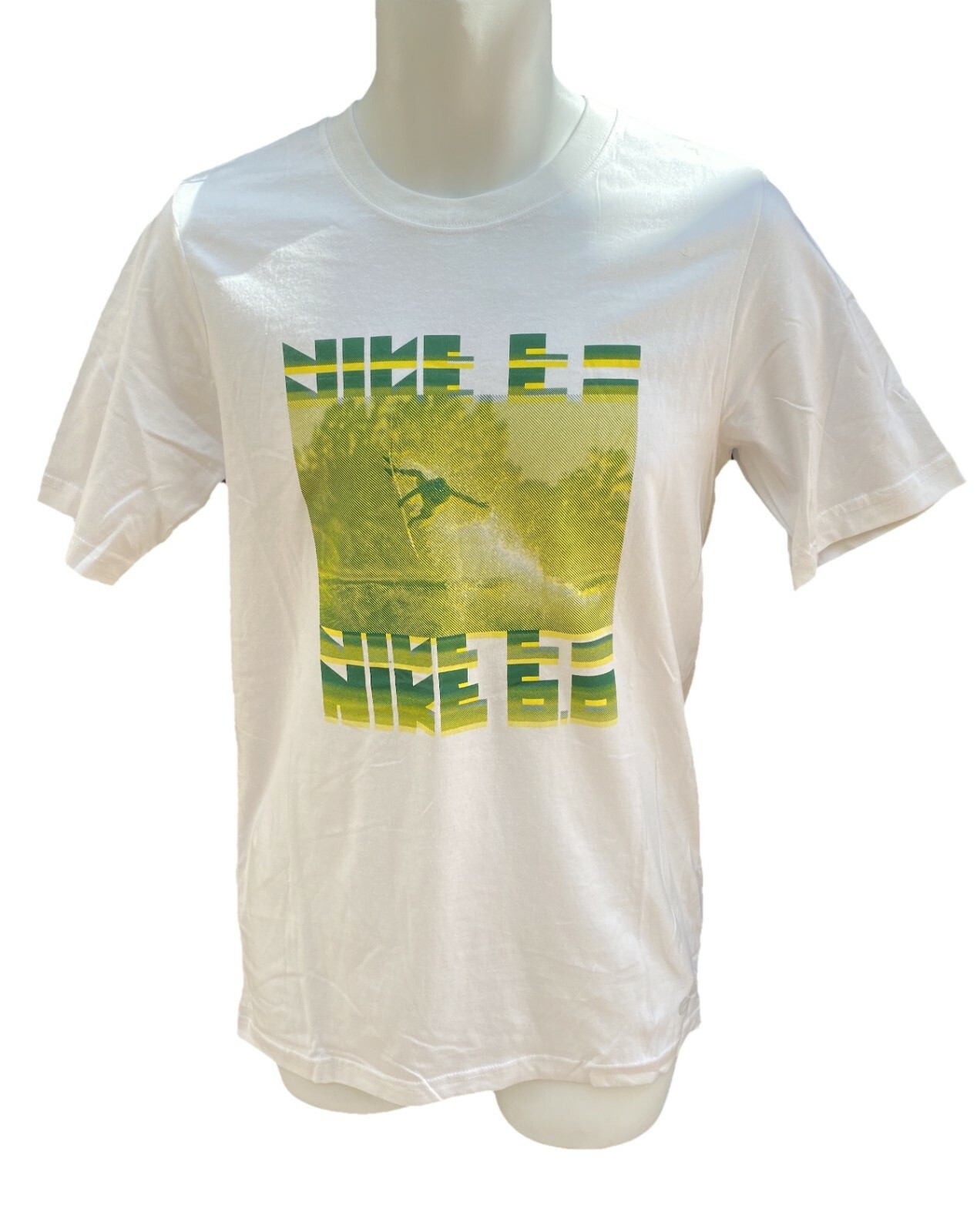New NIKE 6.0 Dri Fit Cotton Tee Shirt T Shirt White with Surfing Graphic M gallery