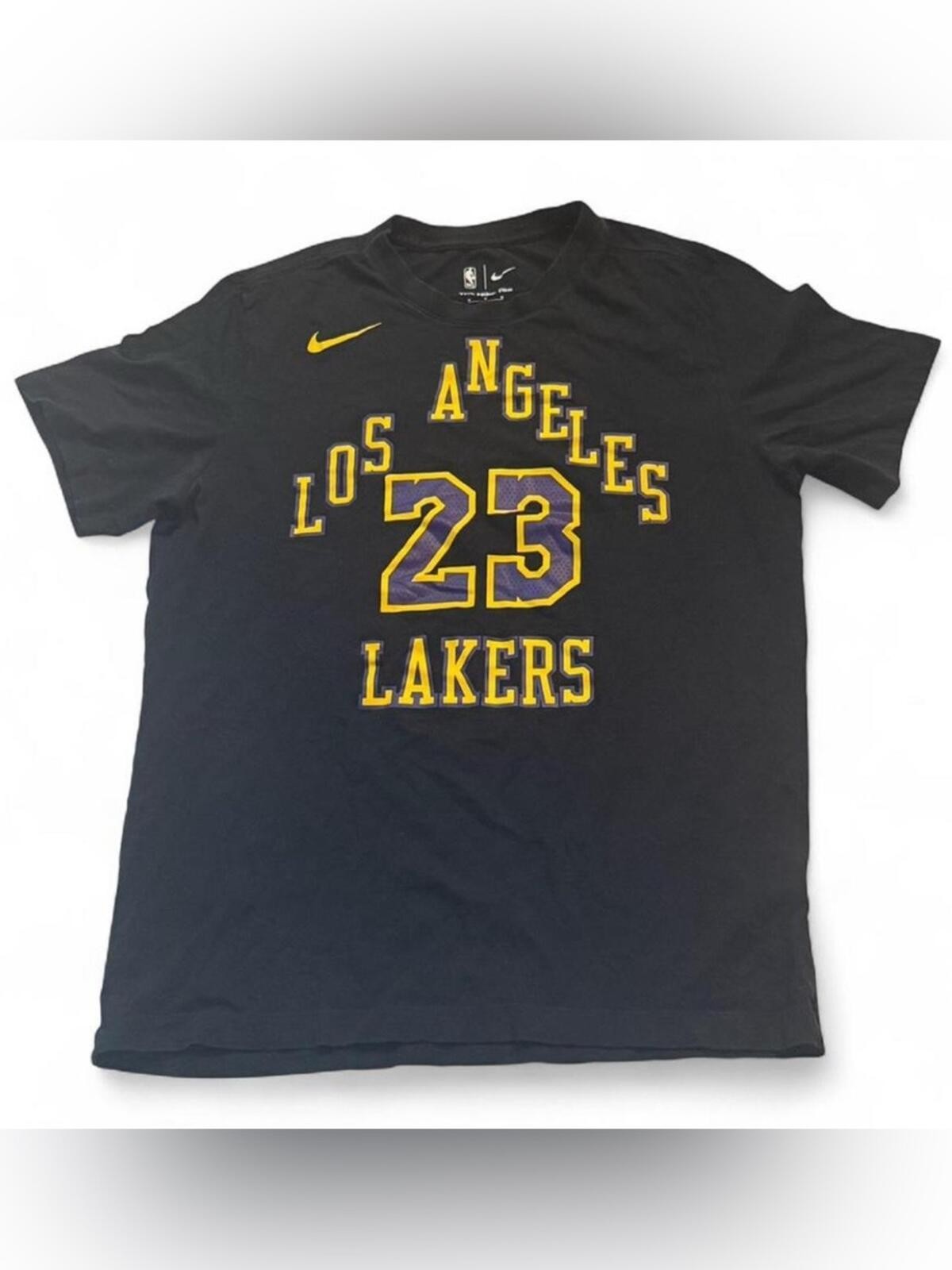 NBA/Nike Authentic Los Angeles Lakers #23 Black Tee