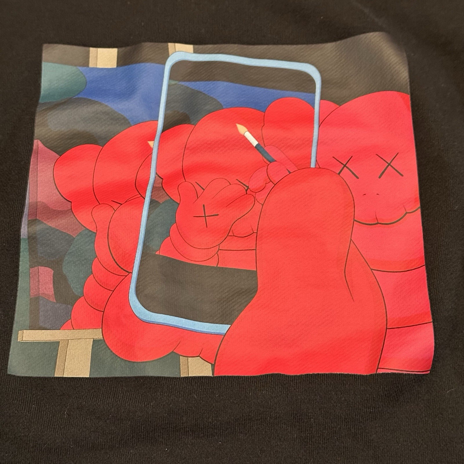 Uniqlo KAWS Andy Warhol Black Graphic Sweatshirt / Sweater, size Large gallery