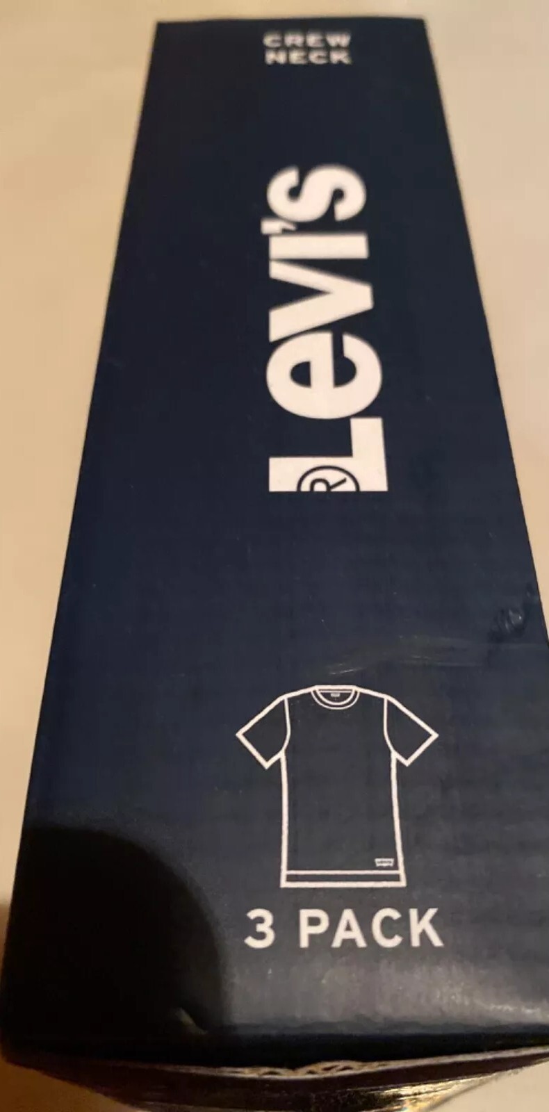 LEVI'S Men's White 3Pack Crew Neck White T Shirts Premium Cotton Choose Size gallery