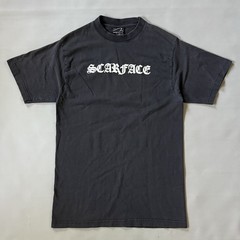 Vintage Scarface Old English Script T-Shirt Rare Size Medium Double Sided Black