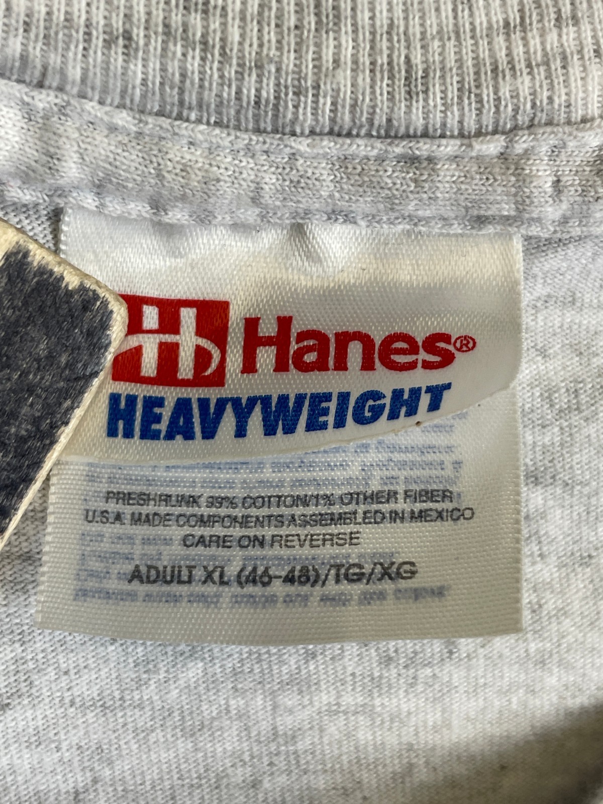 Vintage Hanes T-Shirt Mens XL America Land of the Free Home of the Brave Gray gallery