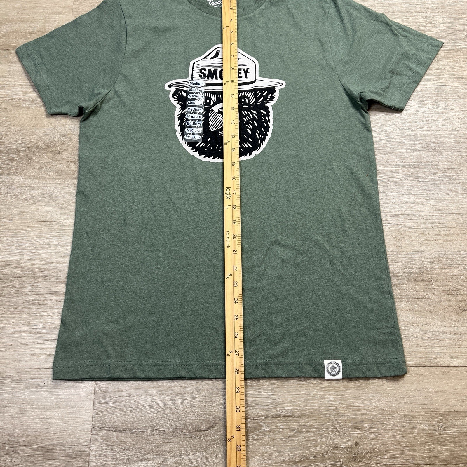 The Landmark Project Smokey The Bear Tshirt Green Unisex Adult Size Medium NWT gallery