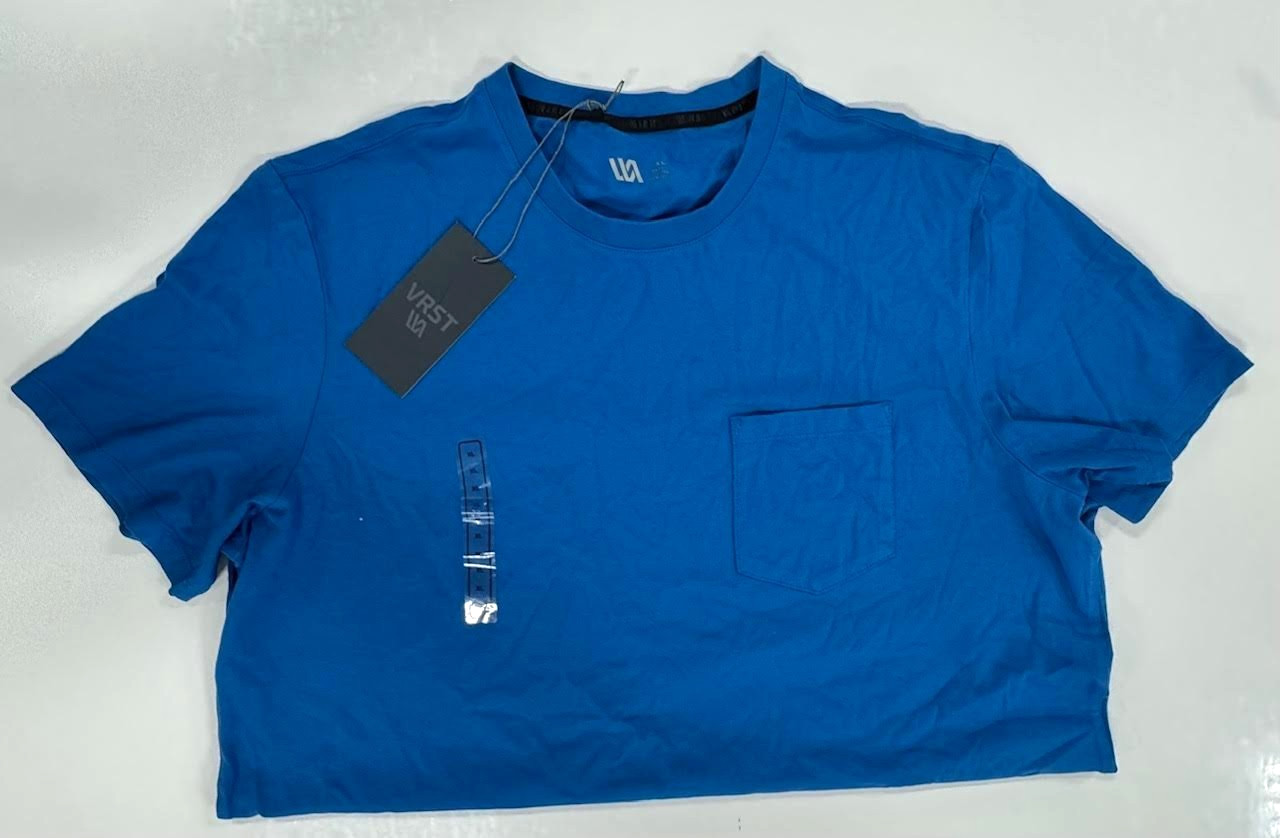 VRST ‘ MENS ‘ ESSENTIAL POCKET TEE ‘ BLUE TIDE ‘ EXTRA SMALL – UV PROTECTION