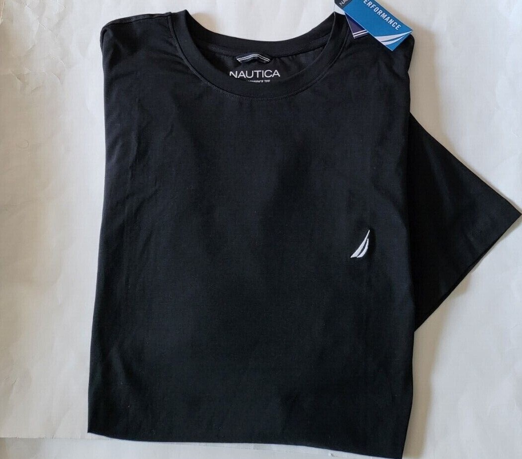 NAUTICA Mens t-shirt crew neck Size 2XL 3XL Navy Black short sleeve gallery