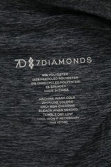 7 Diamonds Core Henley Performance Shirt Long Sleeve Dusk Blue M Athletic Snap