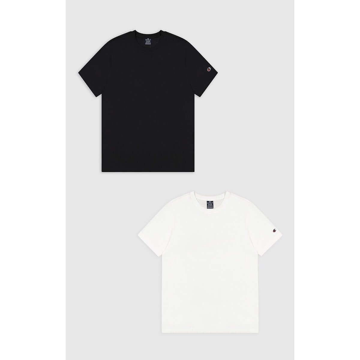 Champion Pack of 2 T-Shirts with Short Sleeves – White/Navy