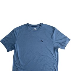 Tommy Bahama Mens Large Blue Performance Shirt Athletic Stretch Short Sleeve Tee