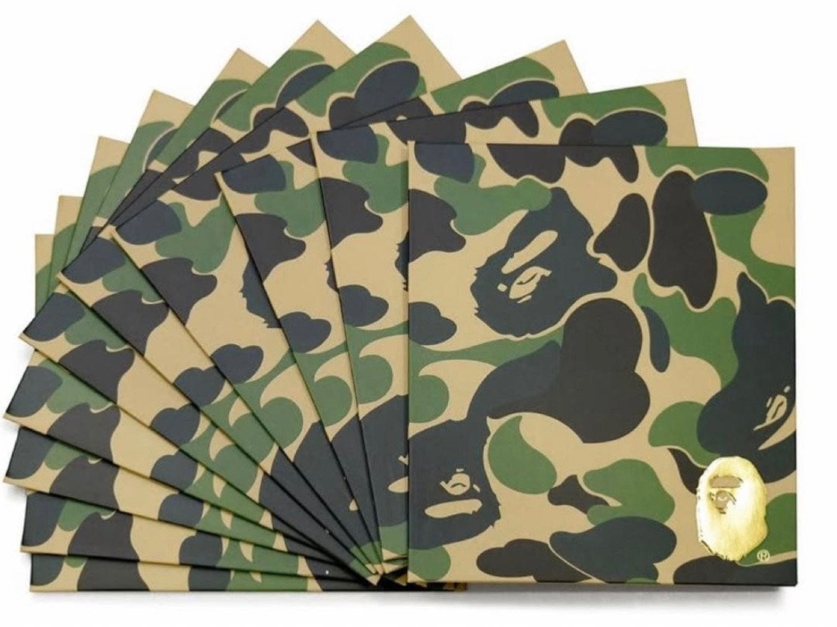 BAPE A Bathing Ape GREEN CAMO RED PACKET SET 10pcs Lai See ENVELOPE JAPAN Novelt gallery