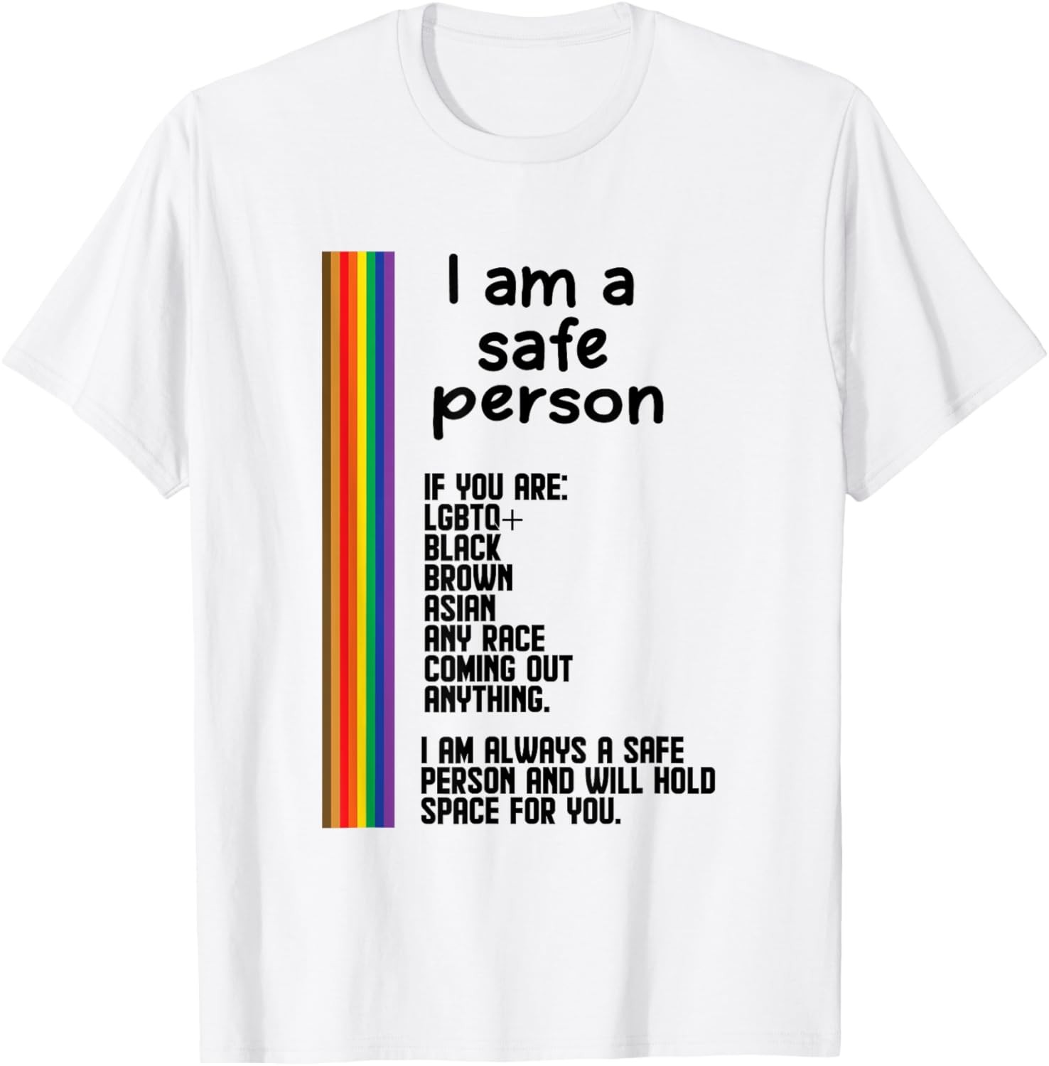 I Am A Safe Person Bisexual Gay Pride Rainbow Lgbtq Love T-Shirt