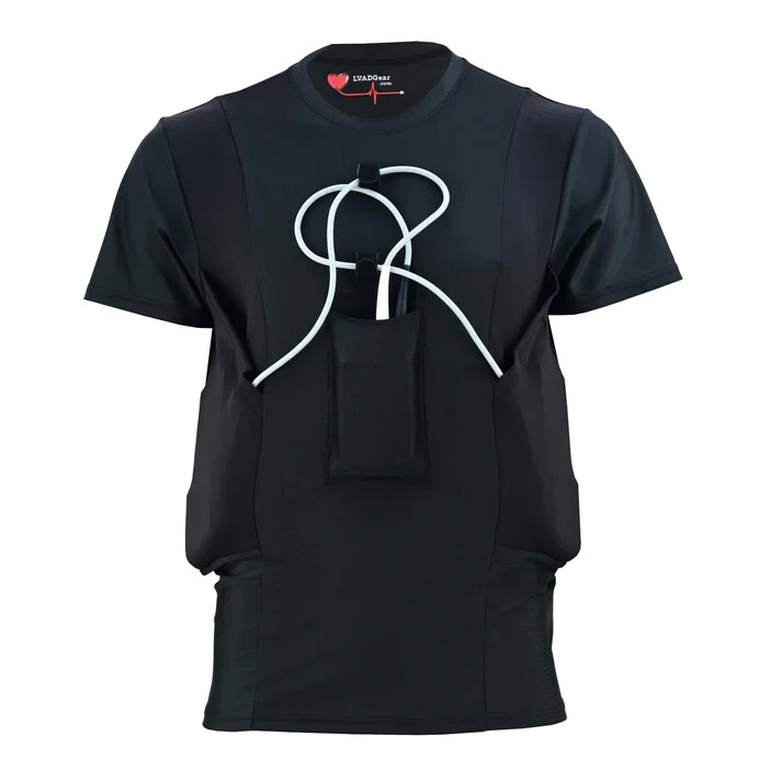 LVAD Heartmate 3 Men Shirt Crew Neck LVAD Clothing T-Shirt Medical Wear Black gallery