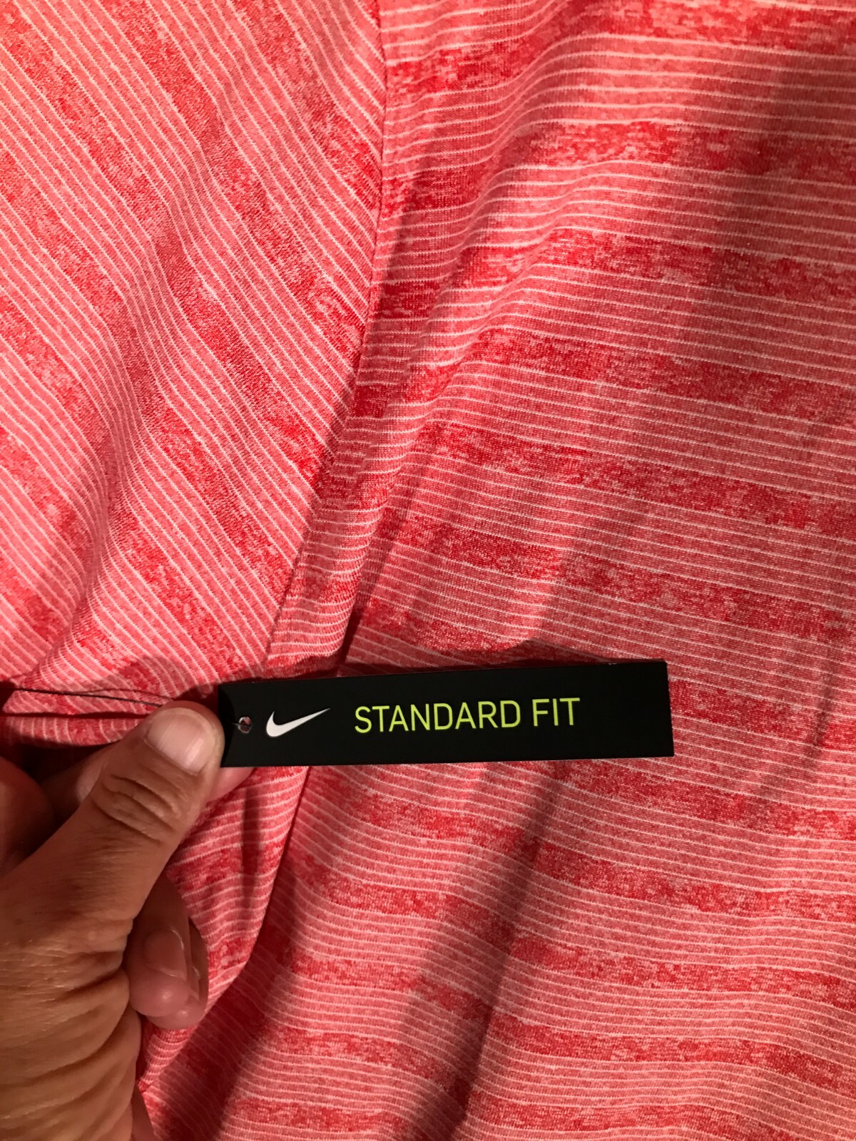Nike Dri Fit Tee Shirt Mens Extra Large Stretch Red Collar Short Sleeve XL Soft gallery
