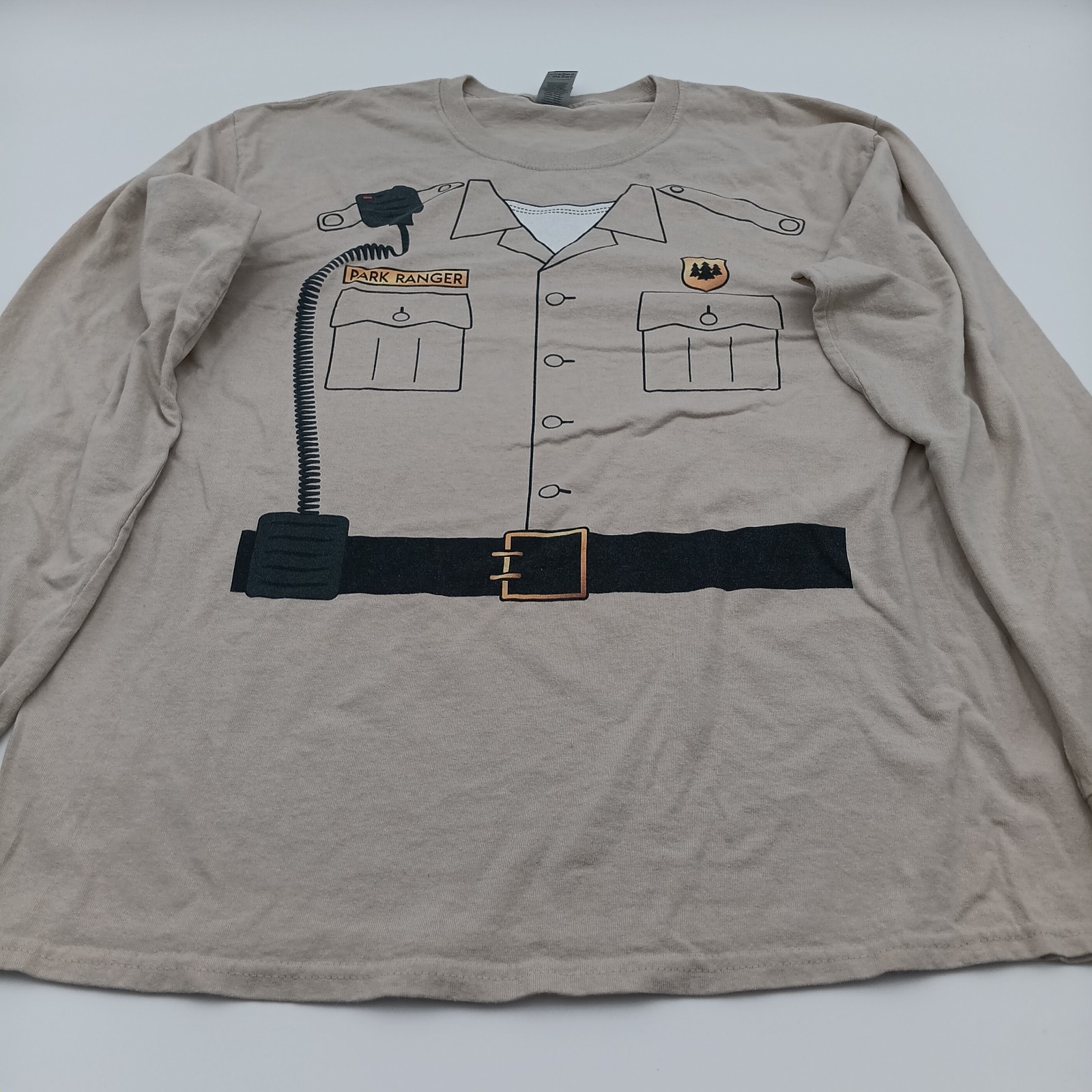 Gildan T Shirt Mens Large Tan Park Ranger Uniform Graphic Print gallery