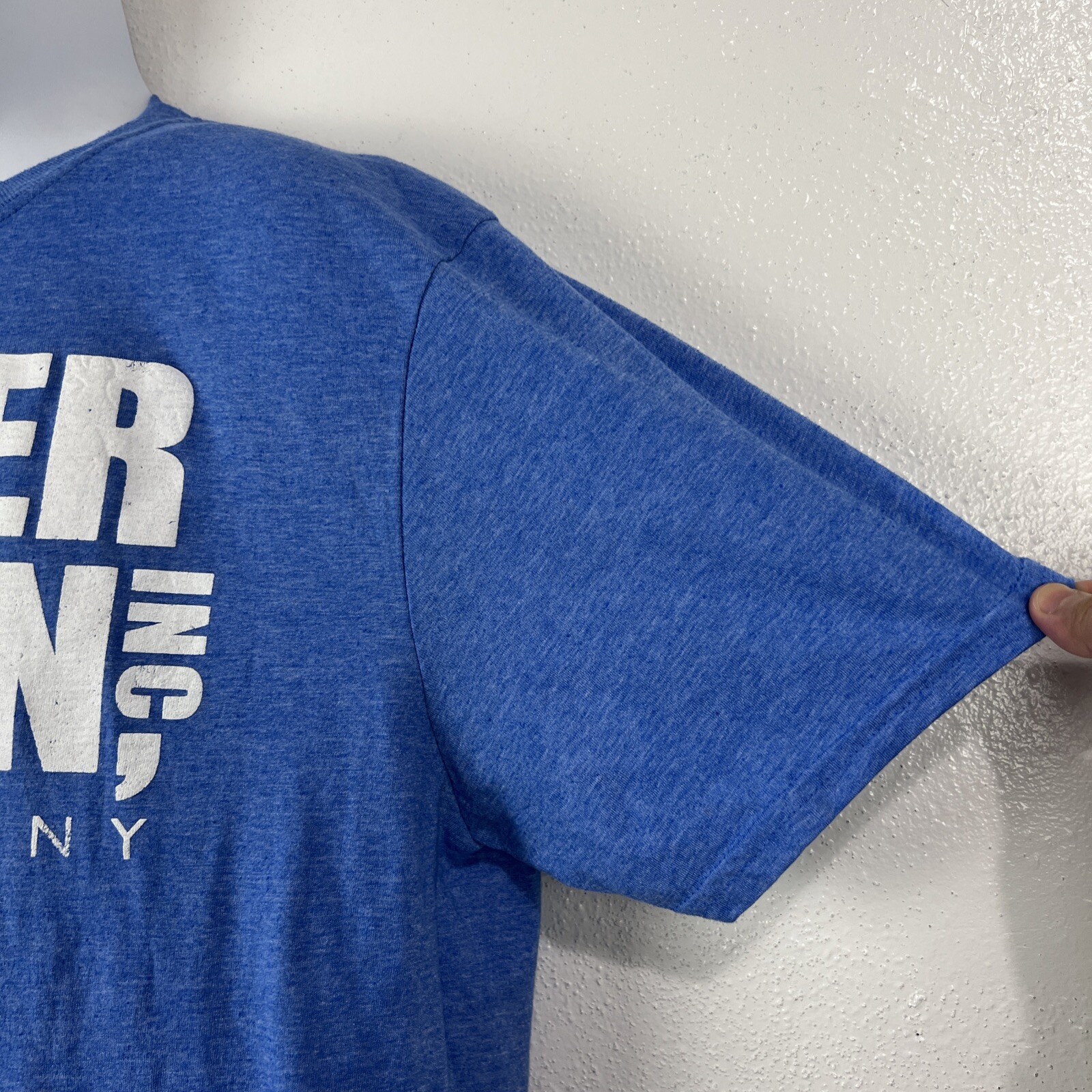 Dunder Mifflin Shirt Men Large Blue The Office Short Sleeve Solid Tee TV Show gallery