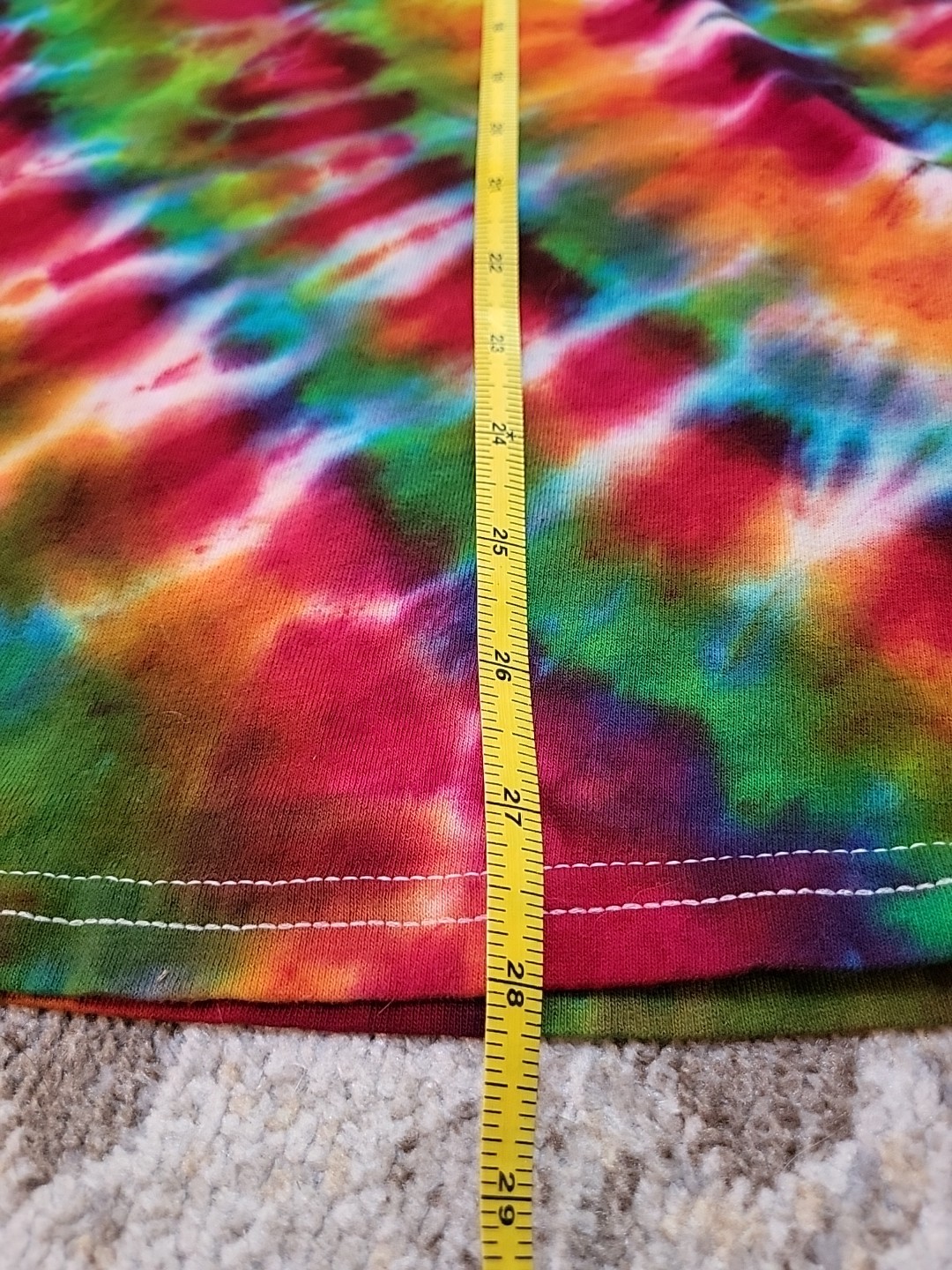 Hand Tie Dyed T Shirt Men's Medium 100% Cotton Pre Washed ShortSleeve Gift #5 gallery