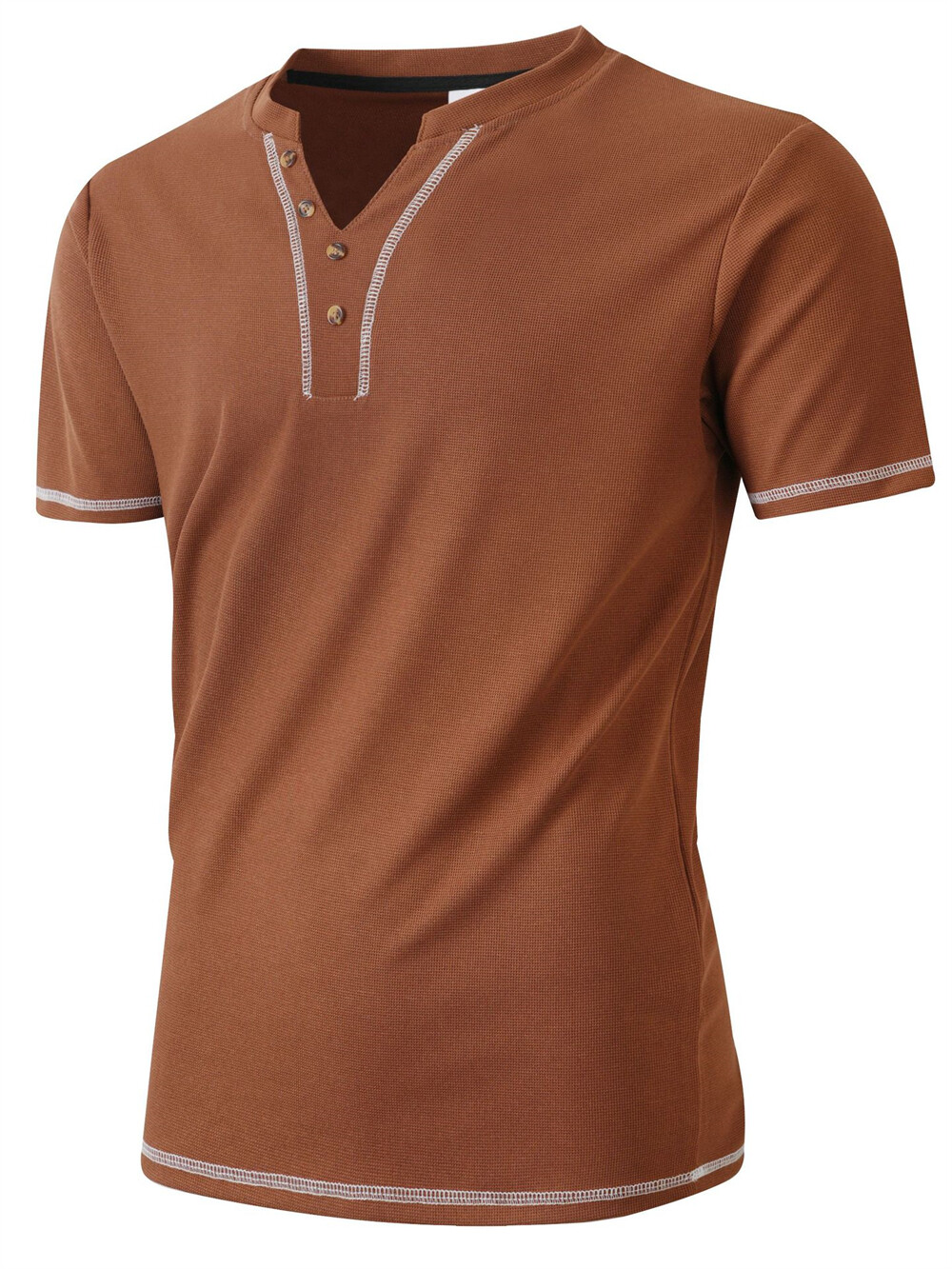 Men's Muscle V-Neck T Shirt Short Sleeve Shirt Gym Workout Athletic Tee Shirts gallery