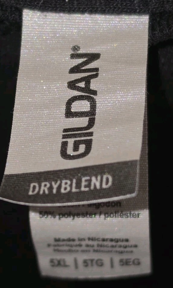GILDEN Mens Black Dry Blend Crew Neck Short Sleeves T-Shirt 2-Pack Size 5XLG gallery