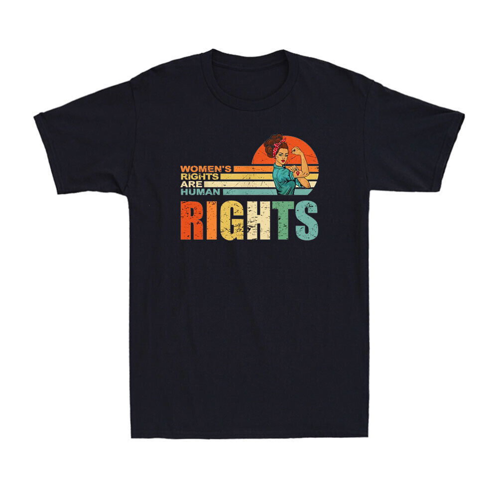 Women’s Rights Are Human Rights Feminist Pro Choice Vintage Sunset T-Shirt