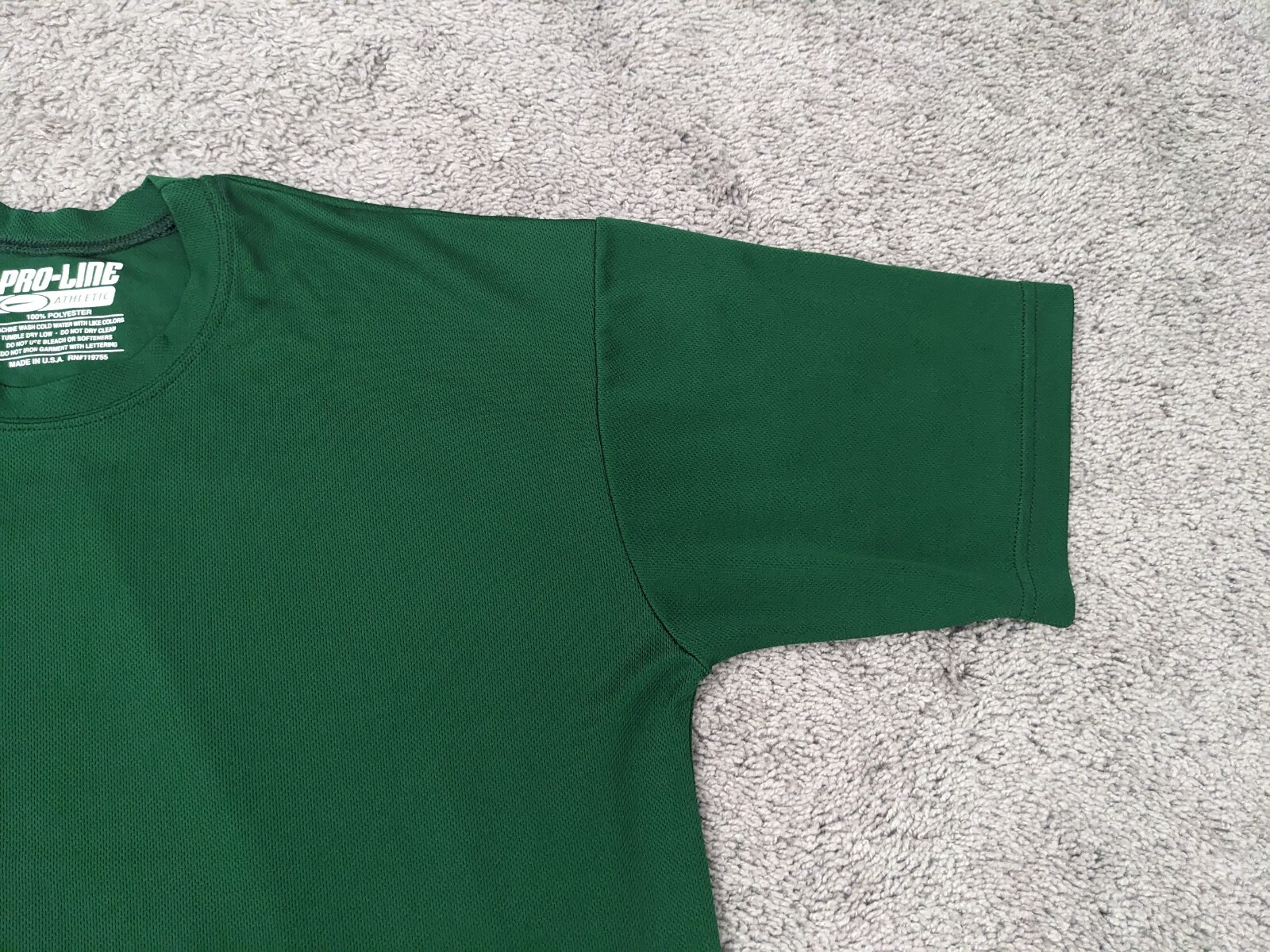 Pro-Line Athletic T Shirt Mens XXL Crew Neck Green Made in USA OTF Collection gallery