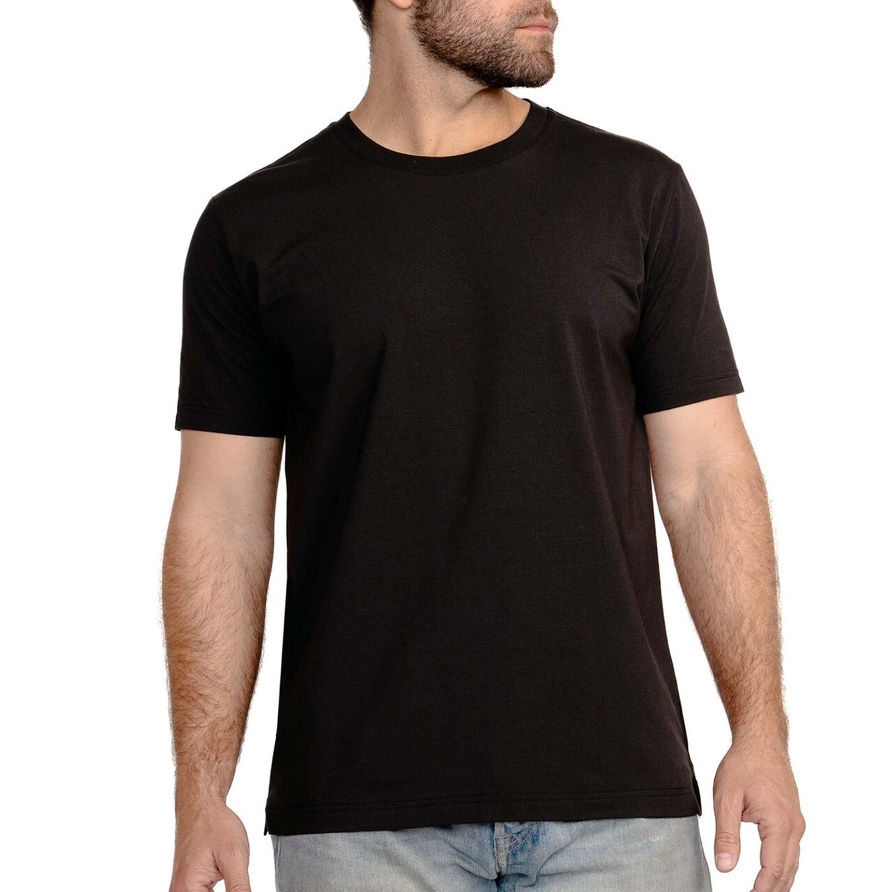 Ejis Men’s Regular Black T-Shirt