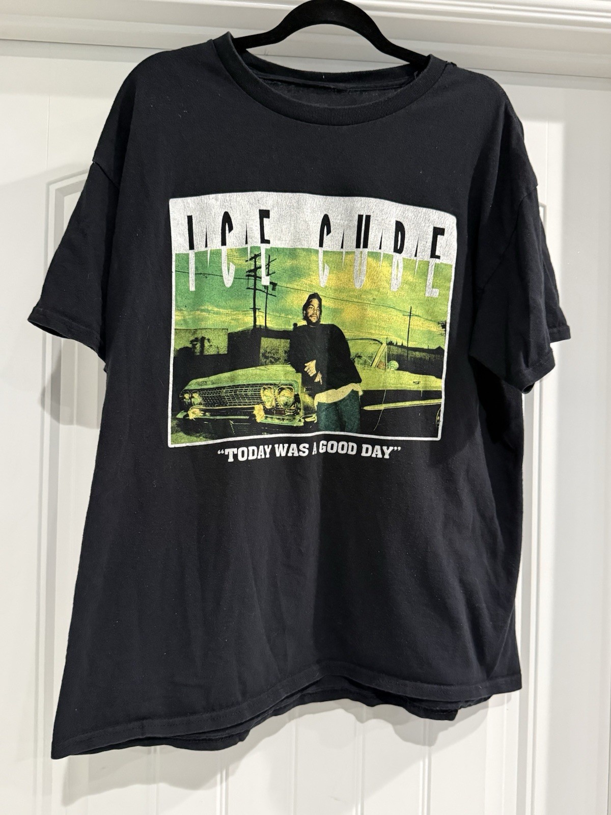 Ice Cube Today Was A Good Day Graphic T-Shirt XL Black Rap Tee Distressed Faded gallery