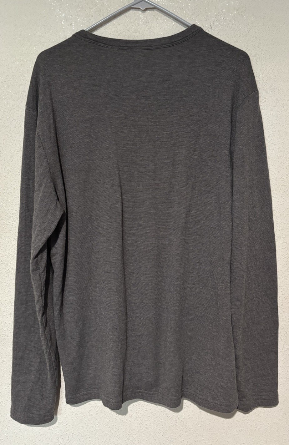 Faherty Shirt Mens Gray Sz L Cloud Cotton Long Sleeve Top Soft Boat Neck Y16 gallery