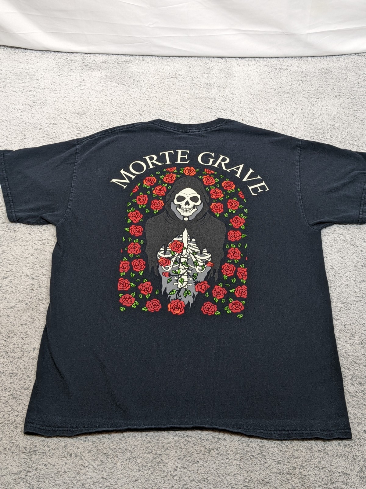 Spencers Morte Grave T-Shirt Reaper Roses Large Black Gothic Streetwear Retro gallery