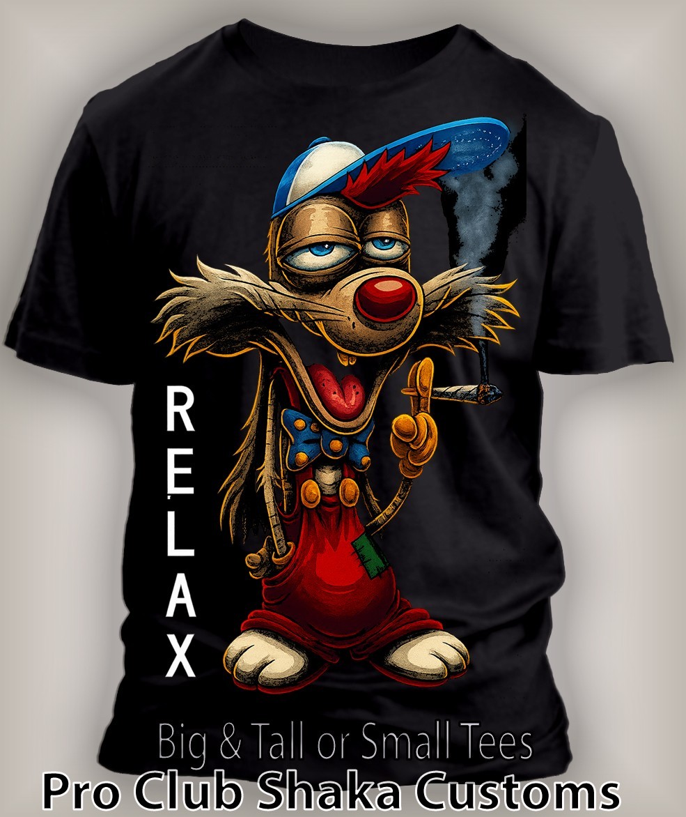 Streetwear Relax Smoker RAT Tee Shirt Big Tall Small Graphic Pro Club Shaka RTP gallery