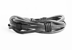 Mens Leather Bracelet Braided Black – Gift For Dad Fathers Day Cuff Wrist Ban…
