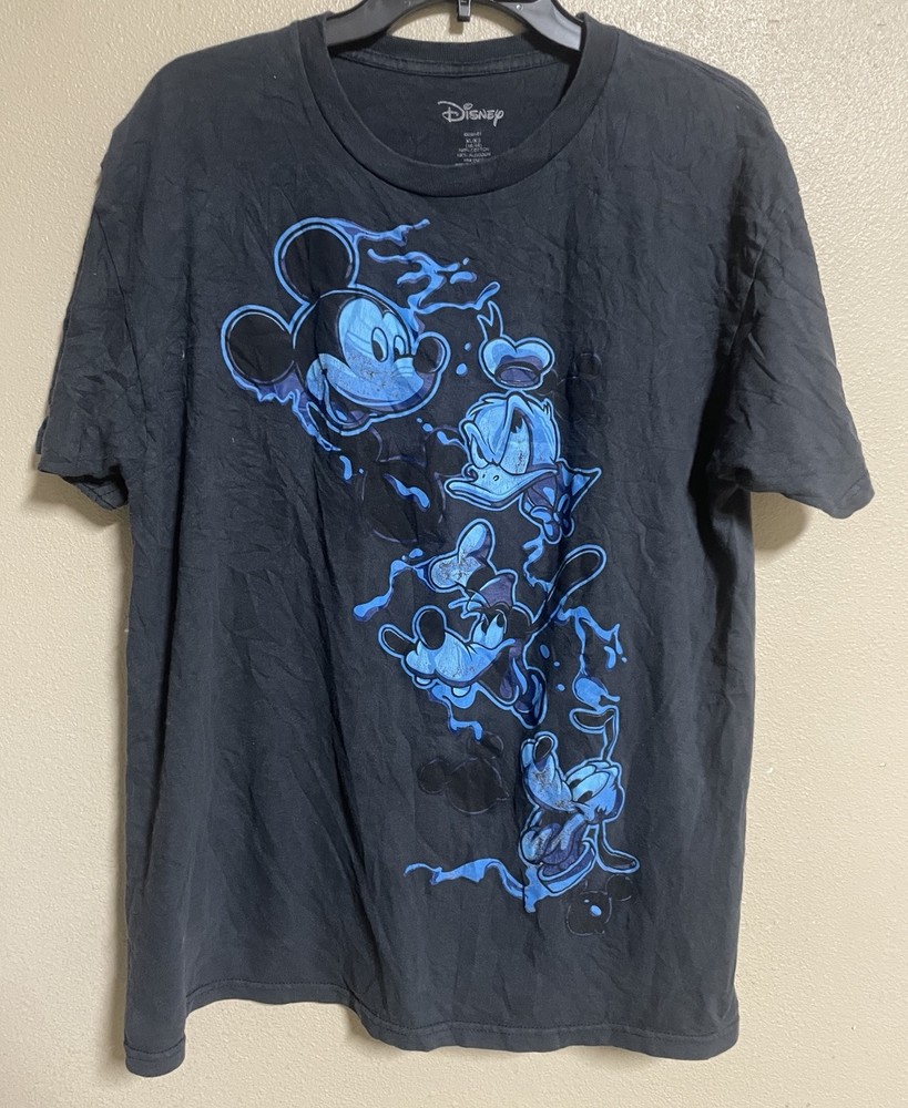Blue short sleeve Mickey Mouse Donald Duck XL T-shrt Tee Men